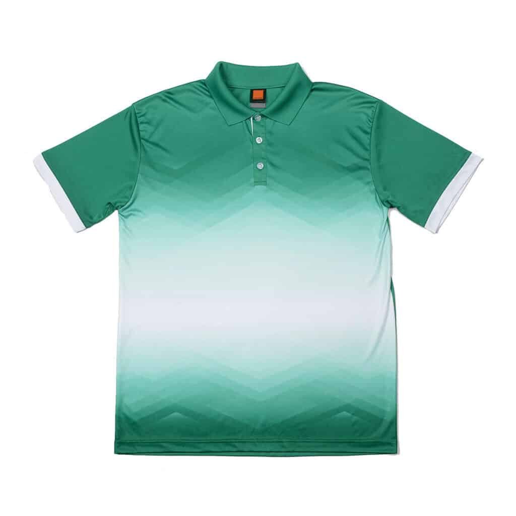 Custom Gradient Sublimation Polo Shirt with Zigzag Fade