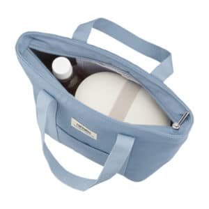 Thermos Insulated Lunch Tote in Ash Blue Beige and Smoke Black