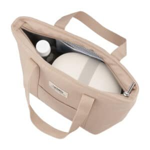 Thermos Insulated Lunch Tote in Ash Blue Beige and Smoke Black