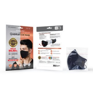 Reusable 3-Ply Antimicrobial Coated Face Mask – Black or Grey
