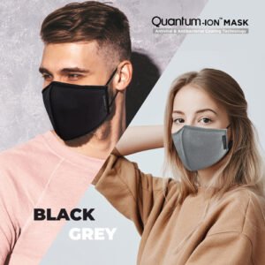 Reusable 3-Ply Antimicrobial Coated Face Mask – Black or Grey