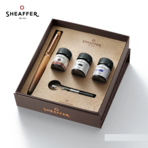 Sheaffer VFM Coffee Edition Fountain Pen and 3 Skrip Ink Vials Gift Set