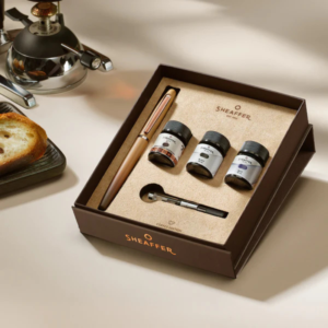 Sheaffer VFM Coffee Edition Fountain Pen and 3 Skrip Ink Vials Gift Set