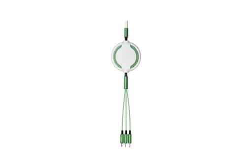 Custom 3-in-1 Retractable Charging Cable with Logo