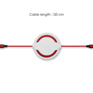 Custom 3-in-1 Retractable Charging Cable with Logo