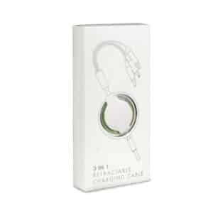 Custom 3-in-1 Retractable Charging Cable with Logo