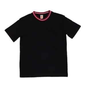 Custom TC T-Shirt with Striped Ribbed Collar – 175GSM Round Neck