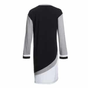 Custom Muslimah Round Neck Long Sleeve Tee with Asymmetric Hem Block