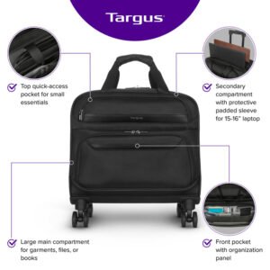Targus Transit 4-Wheel Rolling Laptop Case – 16in