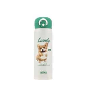 Thermos Push-Button Flask with Pet Dog Prints