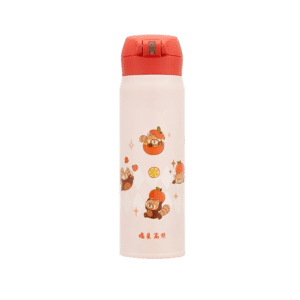 Thermos Push-Button Flask with Lucky Bear Print
