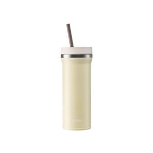 Slim Insulated Bottle with Straw Lid in Pastel Colours