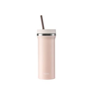 Slim Insulated Bottle with Straw Lid in Pastel Colours