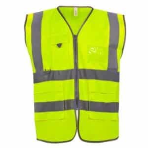 Custom Safety Vest with Reflective Tape & Pockets – Hi-Vis