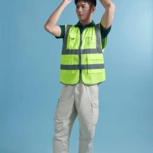Custom Safety Vest with Reflective Tape & Pockets – Hi-Vis