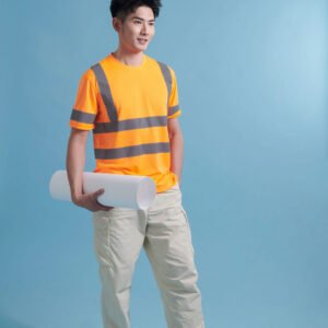 Custom Hi-Vis Safety T-Shirt with Reflective Tape – Quick Dry