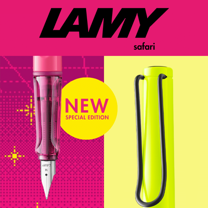 LAMY safari Special Edition Neon Pink and Neon Yellow