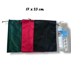 Velvet Drawstring Pouch – 4 Sizes, Black, Green or Red