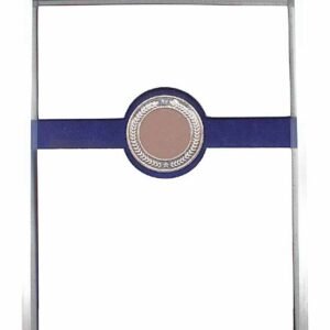 Framed Plate Plaque with Blue Band and Laurel Medallion