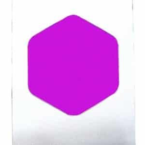 Plate Plaque with Purple Hexagon Design