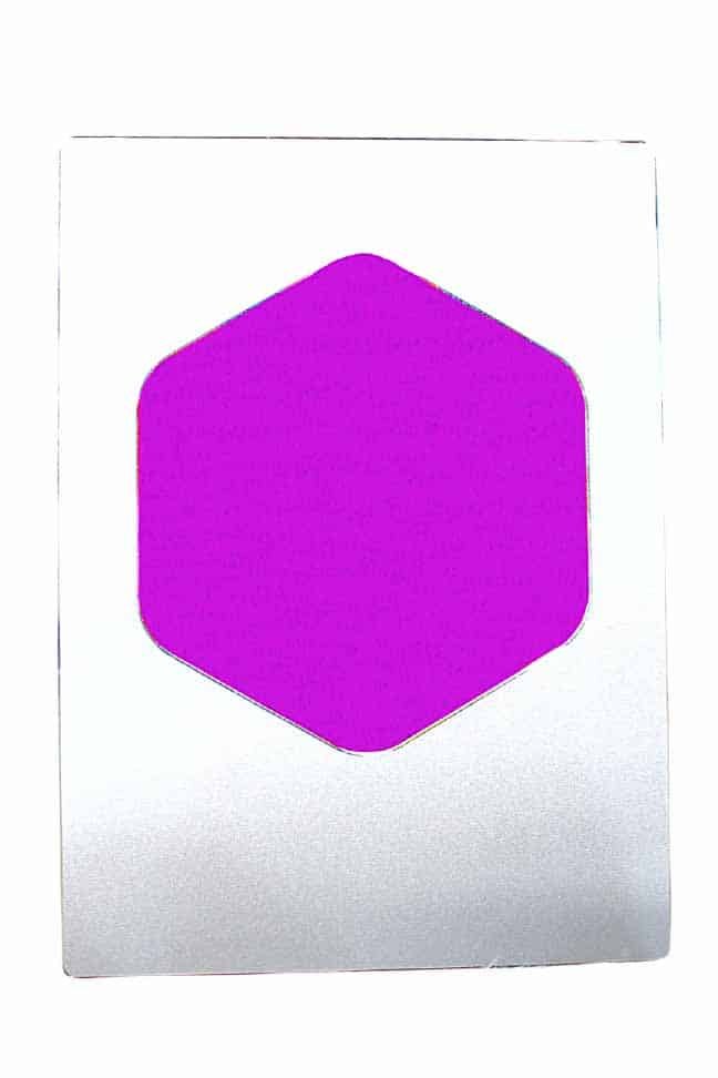 Plate Plaque with Purple Hexagon Design