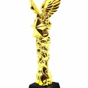 Gold Eagle Trophy on Sculpted Column