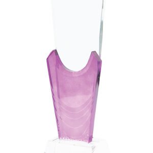 Crystal Plaque with Purple Marble Panel