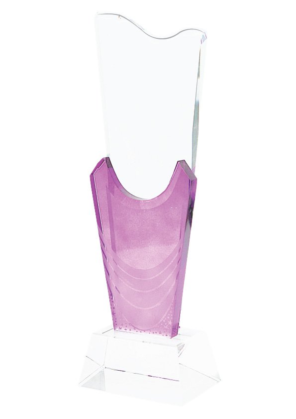 Crystal Plaque with Purple Marble Panel
