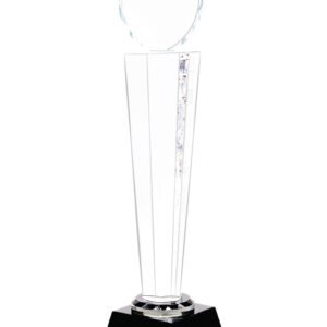 Crystal Disc Trophy on Twin Columns