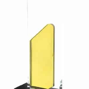 Crystal Plaque with Gold Inlay Panel on Black Base