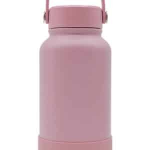 Large Double-Wall Vacuum Bottle with Carry Handle – Pink